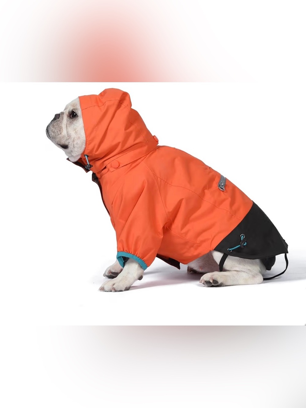 Orvis All Season 3-in-1 Orange Dog Coat Medium w Raincoat & Vest; Removable Hood